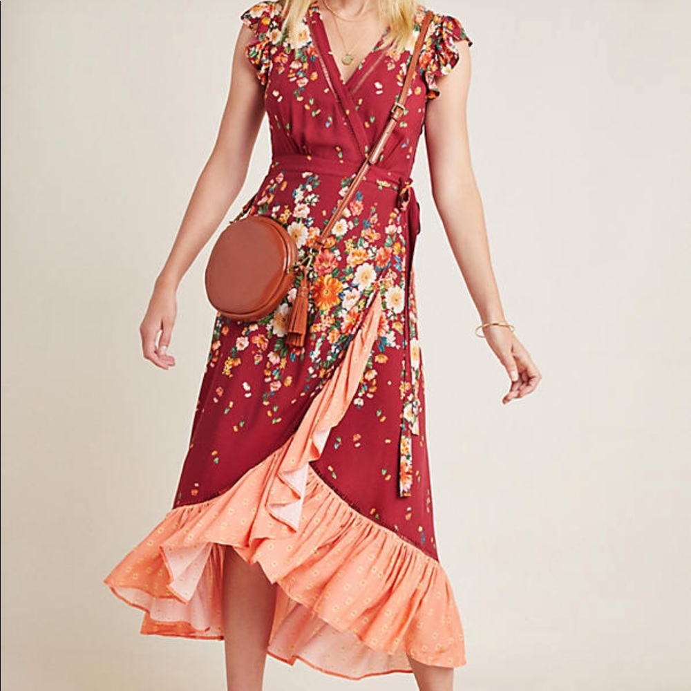 Farm Rio Anthropologie wrap dress